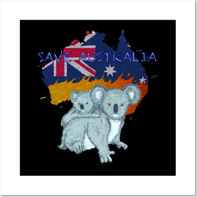 Save Australia Koalas Wall Art by AlexandraHallPinner